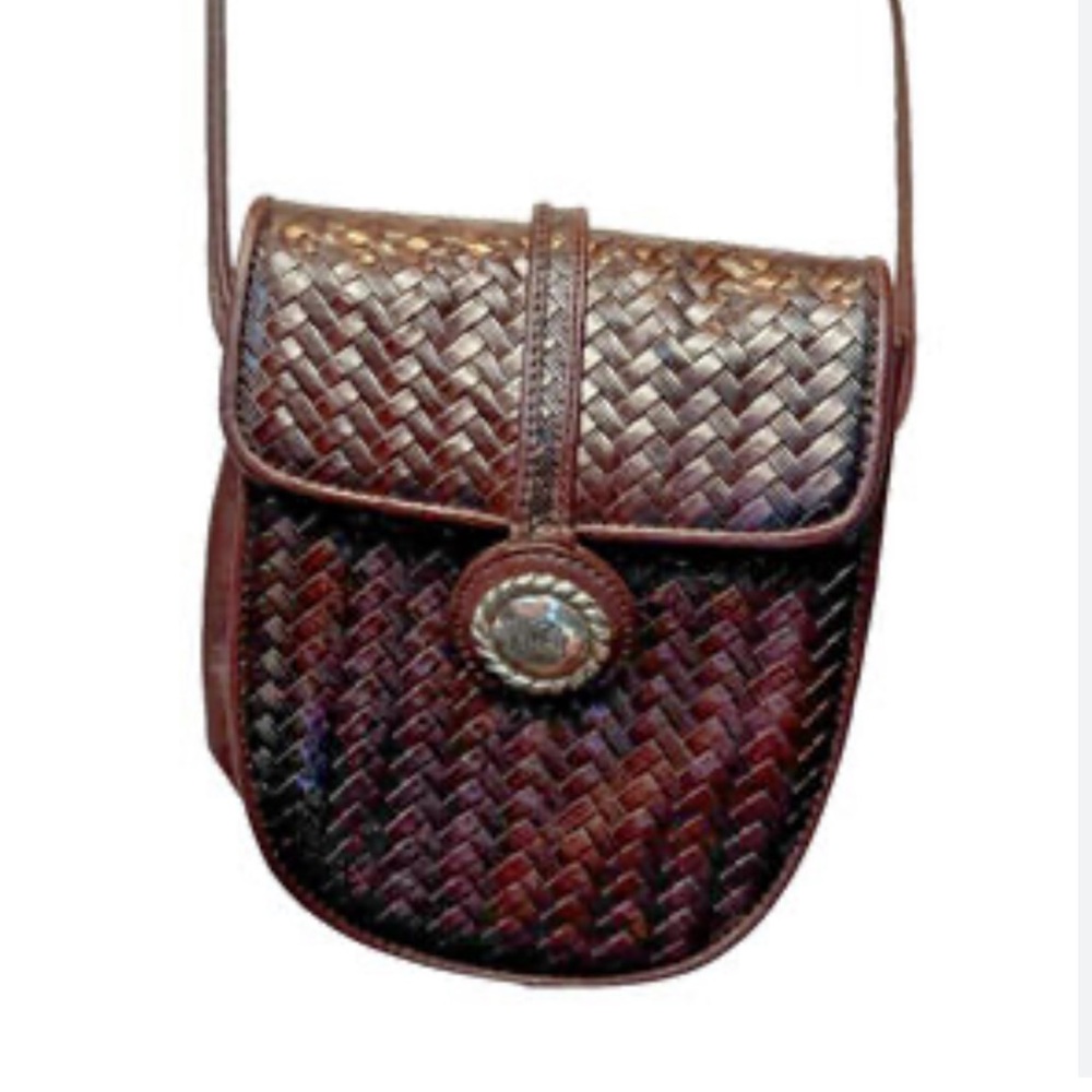 Vintage Brighton One World crossbody bohemian brown leather